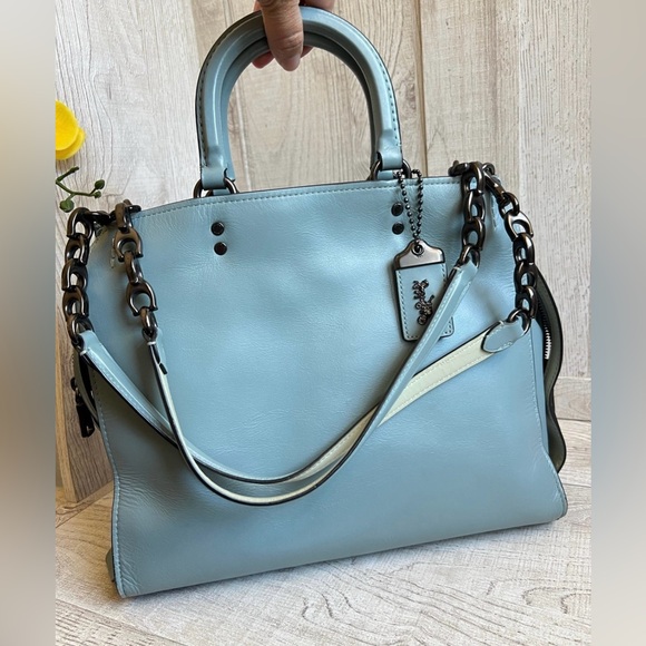 COACH ROGUE 30 SIGNATURE C CHAIN SAGE - Picture 2 of 8